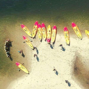 Kajak- und Paddle-Surf im Fluss Limia