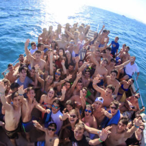 Piratenschiffparty in der Bucht von Palma