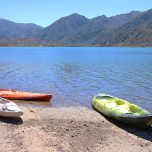 Kajaktour durch den Potrerillos-Stausee