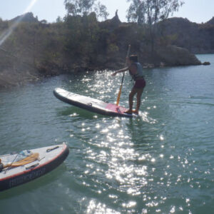 Paddelsurfen im Stausee Alfonso XIII