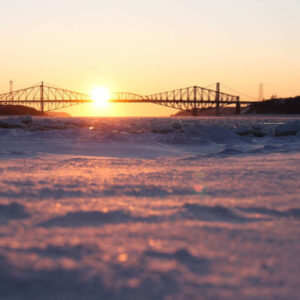 Quebec Bootstour bei Sonnenuntergang